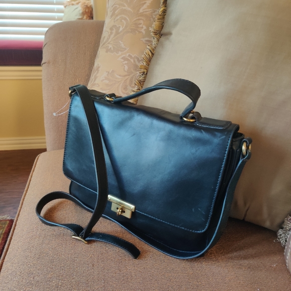 Fossil Bags Fossil Vtg Black Leather Bag Poshmark